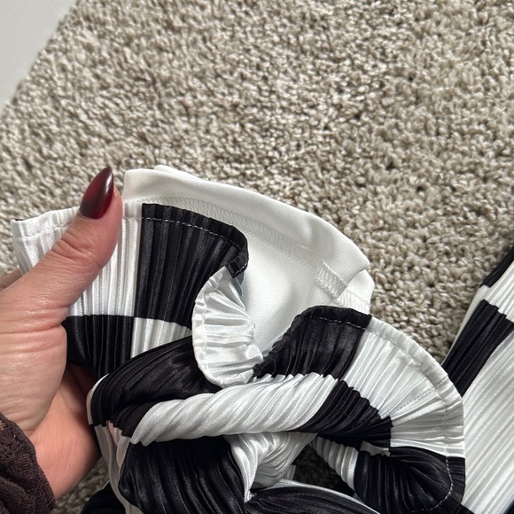 Dressed in Lala Black and White Checkered Pants - Picture 4 of 4